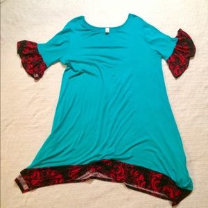 Turquoise swing dress